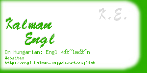 kalman engl business card